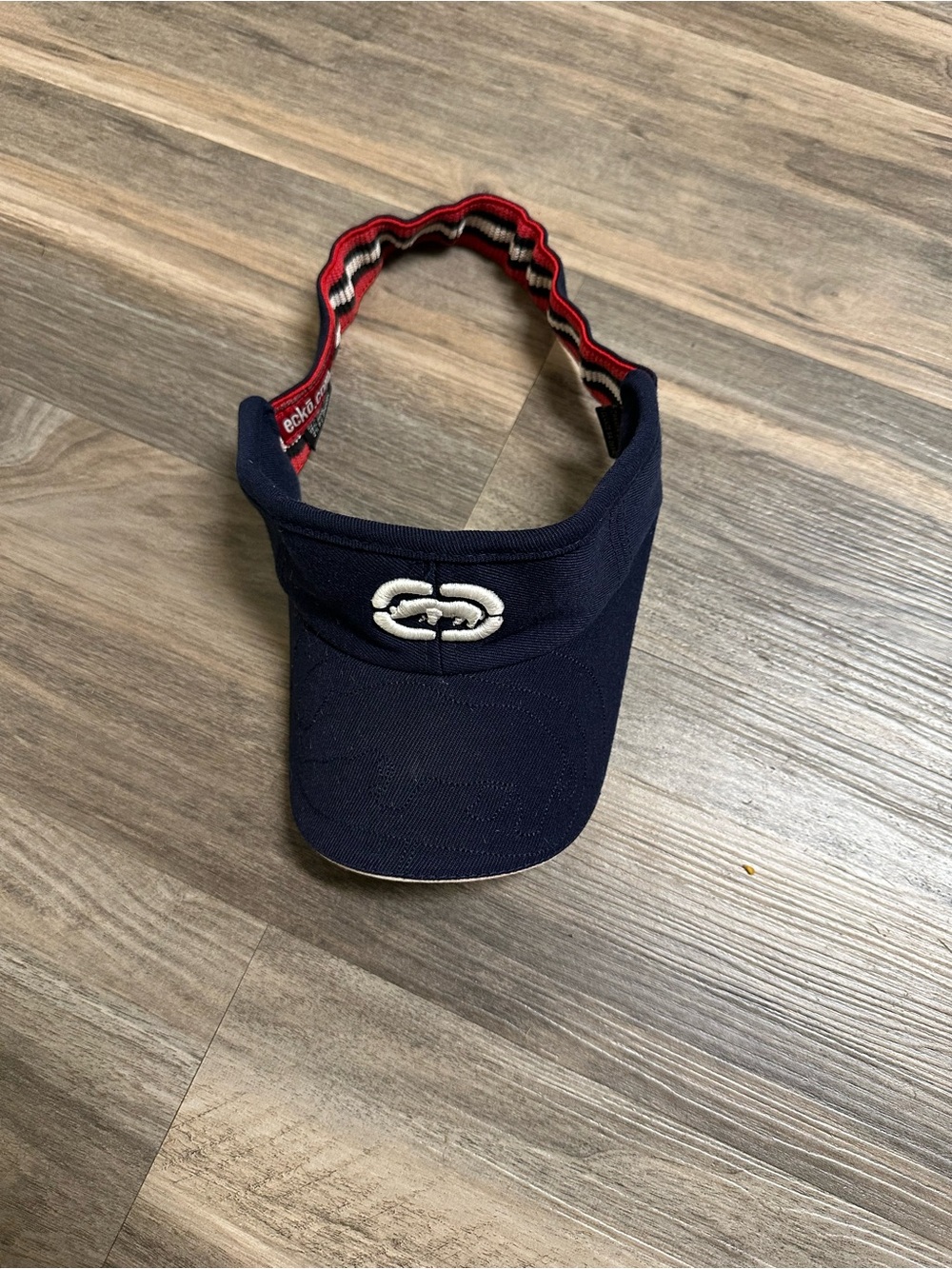 Y2K Vintage Ecko Unlimited Navy Blue & Red Visor Hat